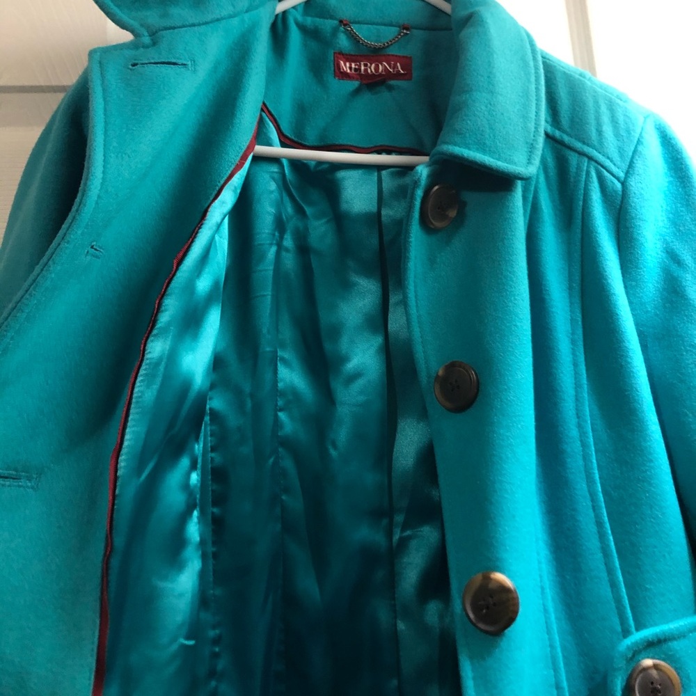 Teal Merona Wool Coat, size M/M